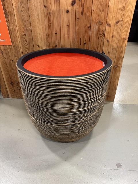 Pflanztopf Gold-schwarz, Blumen-Übertopf Gold, Durchmesser 54 cm