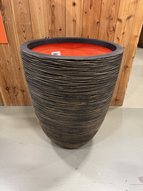 Pflanztopf Gold-schwarz, Blumen-Übertopf Gold, Durchmesser 46 cm