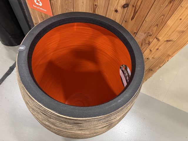 Pflanztopf Gold-schwarz, Blumen-Übertopf Gold, Durchmesser 46 cm