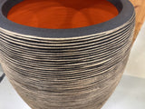 Pflanztopf Gold-schwarz, Blumen-Übertopf Gold, Durchmesser 46 cm