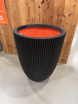 Pflanzen-Übertopf schwarz, Blumen-Übertopf schwarz, Planztopf schwarz, Durchmesser 46 cm