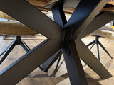 Tisch ausziehbar Eiche, Esstisch ausziehbar Eiche massiv, ausziehbarer Tisch Eiche, Länge 160-220 cm