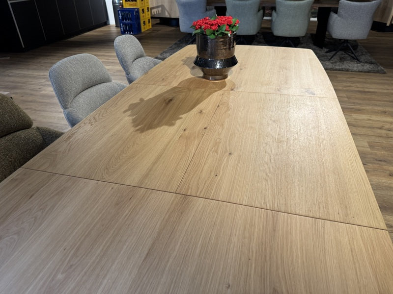 Tisch ausziehbar Eiche, Esstisch ausziehbar Eiche massiv, ausziehbarer Tisch Eiche, Länge 160-220 cm