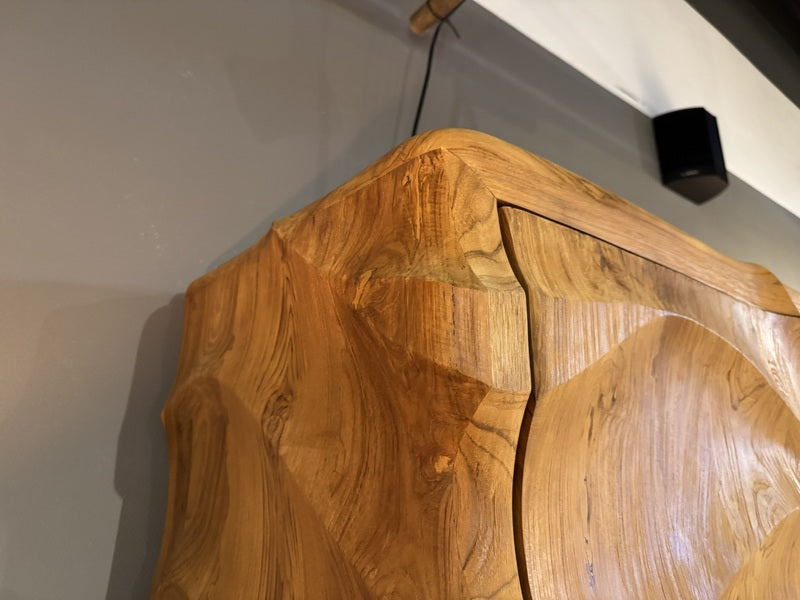 Wohnzimmerschrank Wave Holz, Schrank Holz, Breite 100 cm