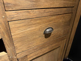 Weinschrank Holz, Highboard Teak-Holz, Höhe 150 cm