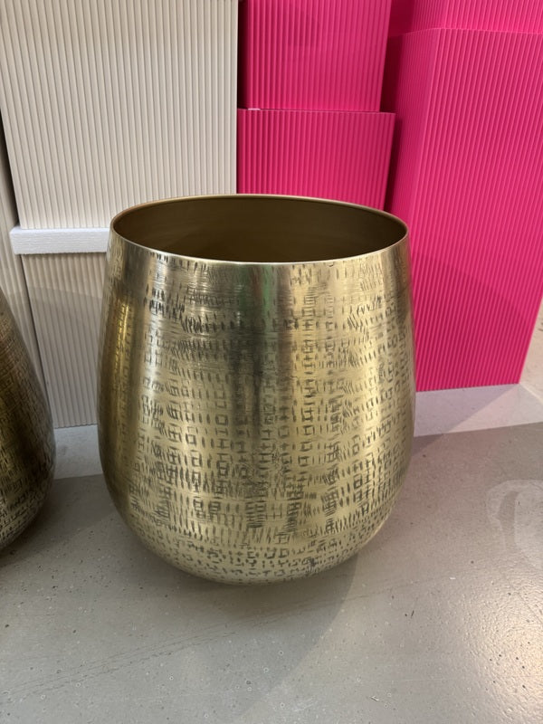 Blumentopf Metall Bronze, Pflanzkübel Bronze Metall,  Durchmesser 55 cm