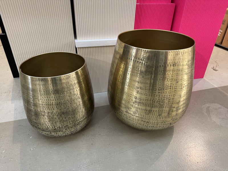 Blumentopf Metall Bronze, Pflanzkübel Bronze Metall,  Durchmesser 55 cm