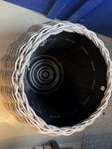 Blumentopf Rattan, Pflanzkübel Rattan, Durchmesser 68 cm