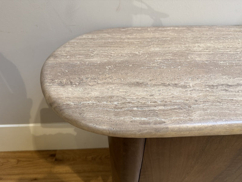 Sideboard Travertin-Stein, Konsole braun, Breite 170 cm