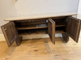 Sideboard Travertin-Stein, Konsole braun, Breite 170 cm