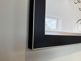 Wandbild schwarz-weiß-Silber, Bild schwarz-weiß, Maße 100x100 cm