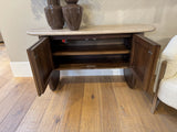 Sideboard Travertin-Stein, Konsole braun, Breite 140 cm