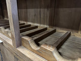 Weinschrank Holz Teak rustikal Landhaus, Weinregal Teak Landhaus, Breite 180 cm