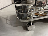 Servierwagen Silber,  Barwagen Silber, Breite 82 cm