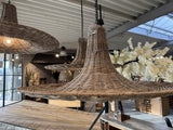 Hängeleuchte Rattan, Pendelleuchte Rattan, Durchmesser 100 cm