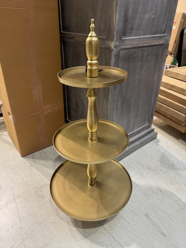 Etagere Gold matt,  Etagere Höhe 100 cm