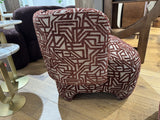 Sessel mit Hocker,  Sessel bordeaux rot, Breite 81 cm