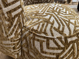 Sessel mit Hocker,  Sessel mit Muster Bronze-beige, Breite 81 cm