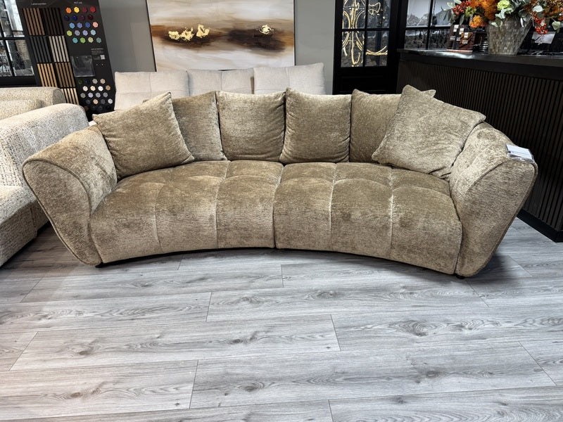 Sofa grün, Sofa halbrund, Bigsofa grün, Breite 278 cm