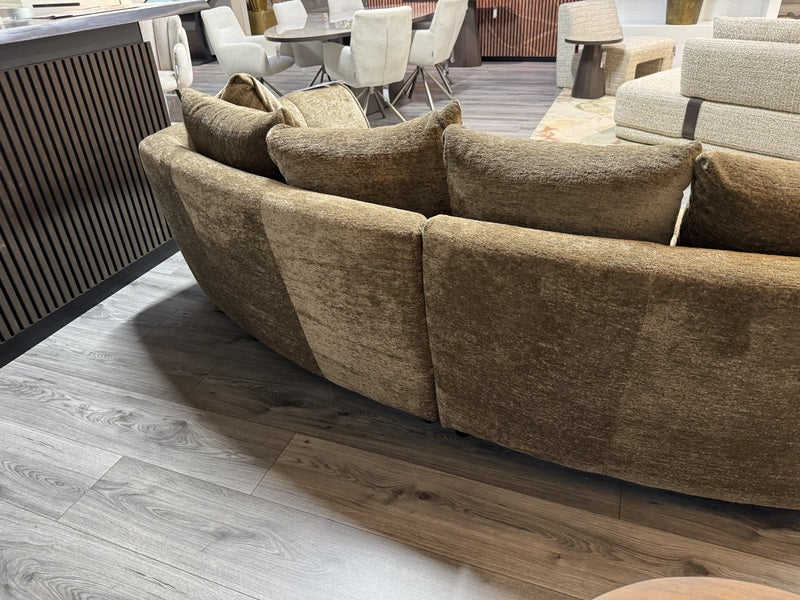Sofa grün, Sofa halbrund, Bigsofa grün, Breite 278 cm