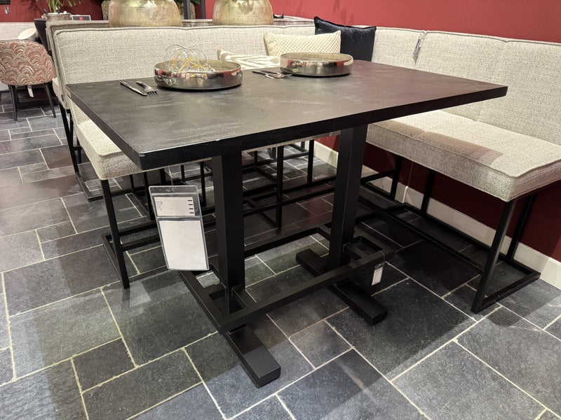 Bartisch schwarz,  Bartisch Länge 140 cm