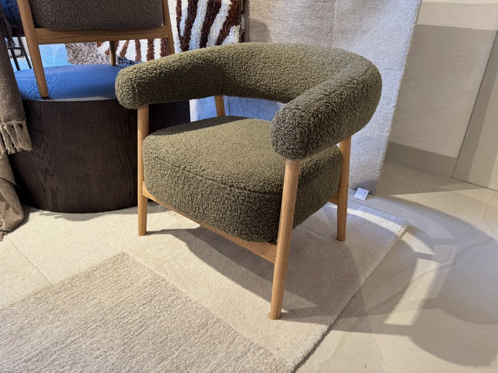 Sessel grün, moderner Sessel Holz-Gestell
