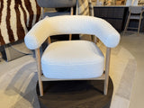 Sessel beige, moderner Sessel Holz-Gestell