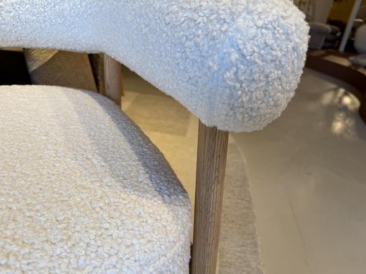 Sessel beige, moderner Sessel Holz-Gestell