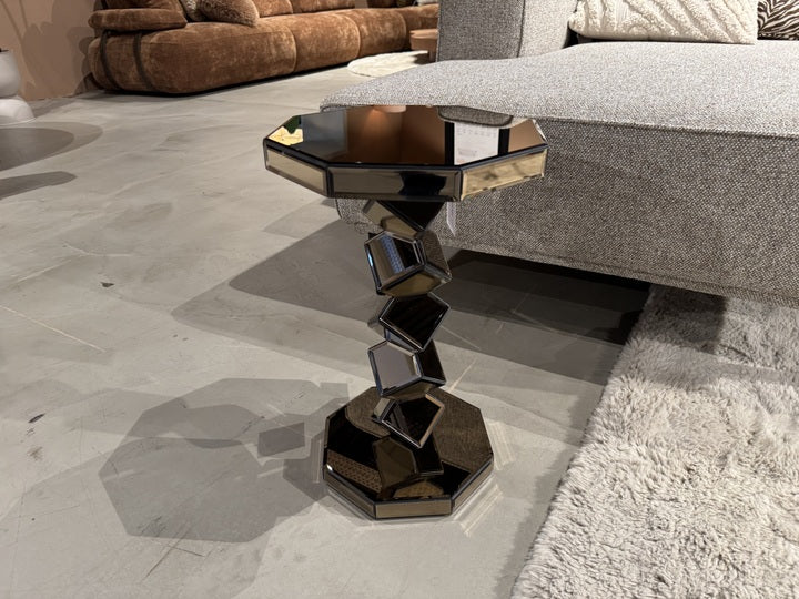 Beistelltisch Spiegelglas, Beistelltisch rund, Durchmesser 50 cm