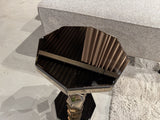 Beistelltisch Spiegelglas, Beistelltisch rund, Durchmesser 50 cm
