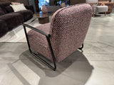 Sessel rot-beige, Sessel Metall-Gestell, Breite 78 cm