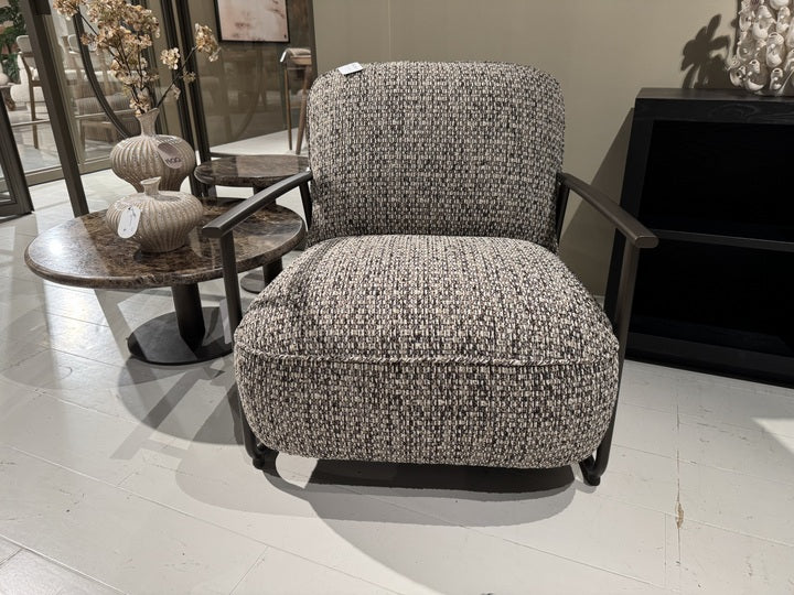 Sessel taupe-grau, Sessel Metall-Gestell, Breite 78 cm