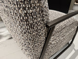 Sessel taupe-grau, Sessel Metall-Gestell, Breite 78 cm