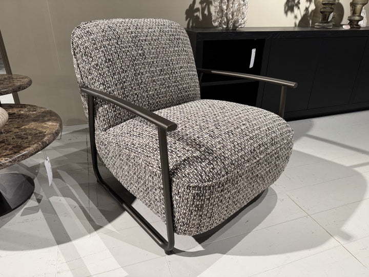 Sessel taupe-grau, Sessel Metall-Gestell, Breite 78 cm