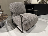 Sessel taupe-grau, Sessel Metall-Gestell, Breite 78 cm