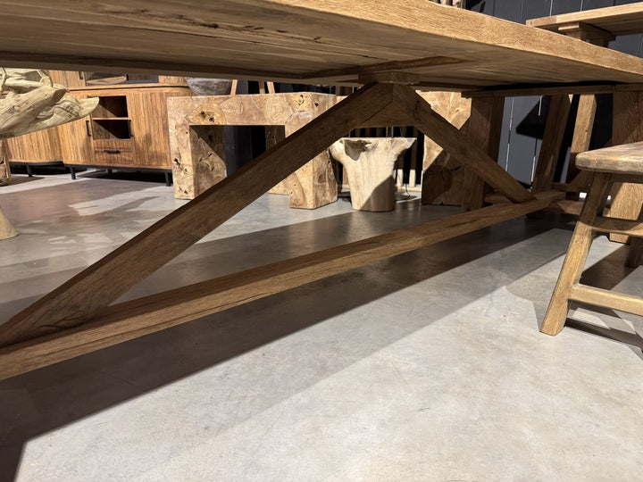 Esstisch Alteiche, Esstisch Altholz Eiche Landhaus, Tisch Alteiche Landhausstil, Länge 280 cm