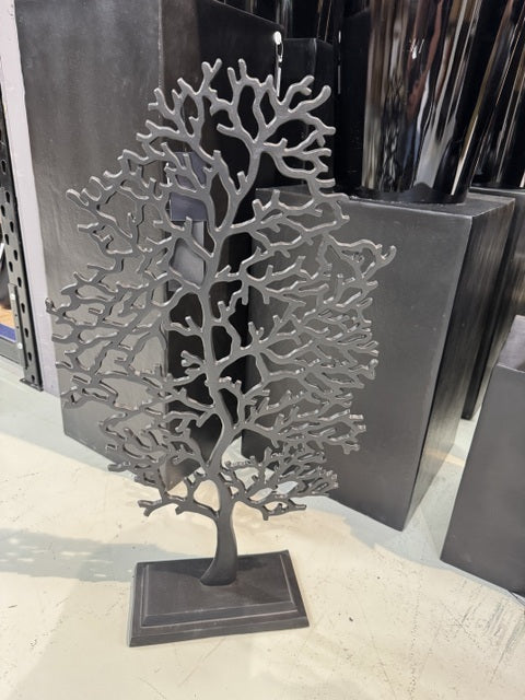 Dekobaum schwarz, Baum aus Aluminium als Dekoration, Höhe 75 cm