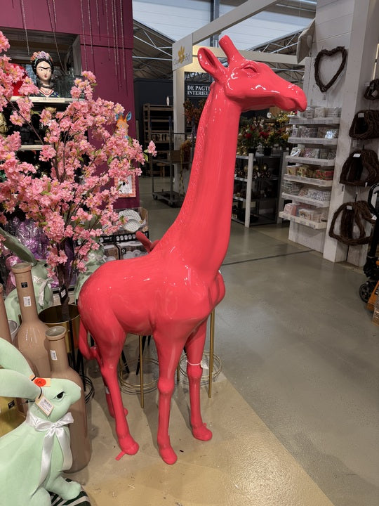 Giraffe lila, Deko-Giraffe lila, Höhe ca. 200 cm