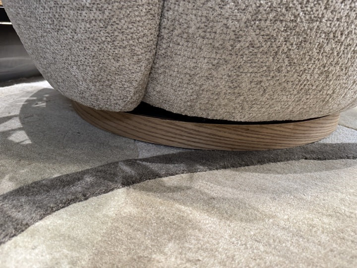 Sessel grau-beige, drehbarer Sessel, Breite 87 cm
