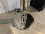 Stehlampe Silber, Stehleuchte mit Lampenschirm schwarz,&nbsp; Höhe 160 cm