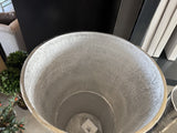 Bodenvase Silber Metall, Vase Aluminium, Höhe 135 cm