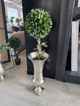 Vase Silber Metall, Vase Aluminium,&nbsp; Höhe 61 cm