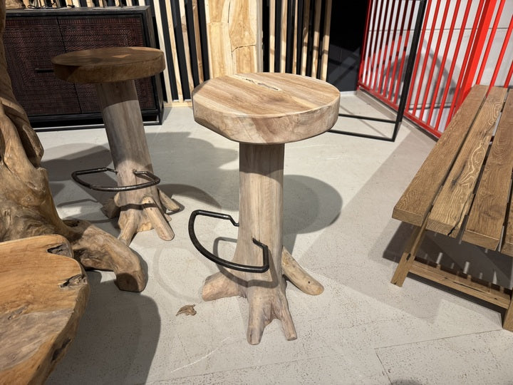 Barhocker Baumstamm, Sitzhöhe 75 cm