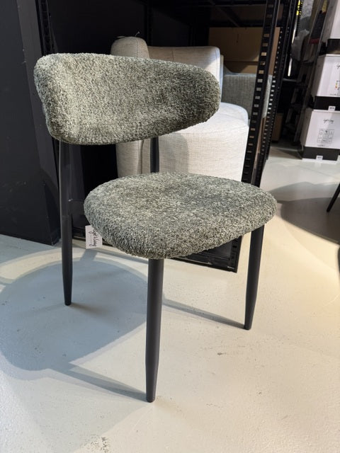 Stuhl grün, Stuhl Metallgestell schwarz