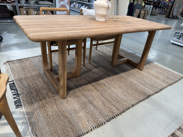 Gartentisch Teak Naturholz, Tisch Holz, Länge 200 cm