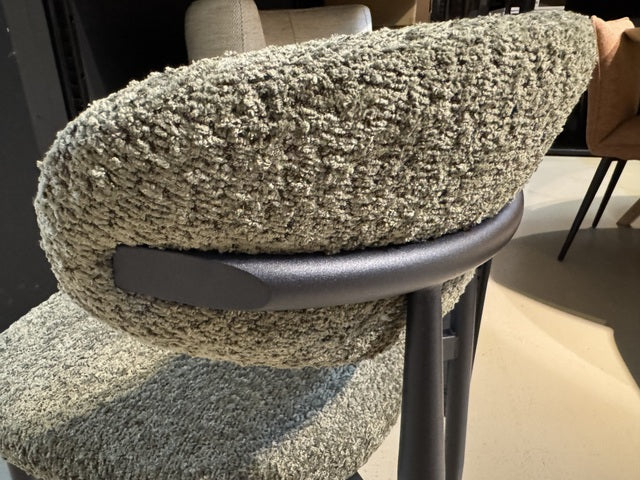 Stuhl grün, Stuhl Metallgestell schwarz