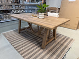 Gartentisch Teak Naturholz, Esstisch Holz Teak, Länge 200 cm