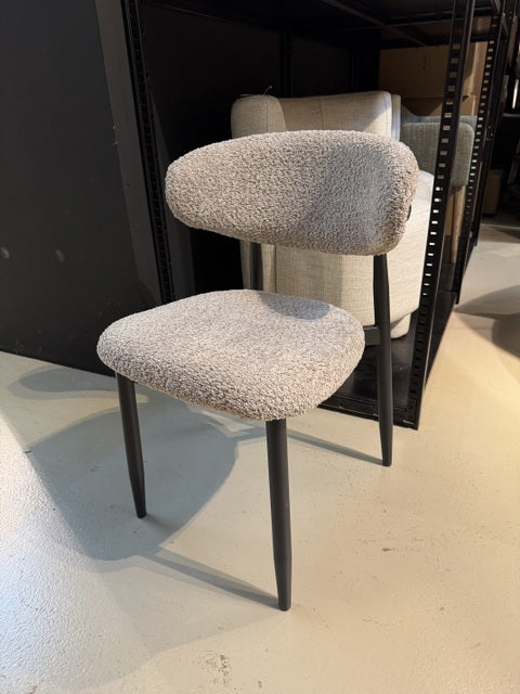 Stuhl taupe, Stuhl Metallgestell schwarz