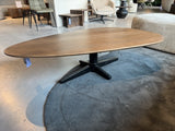 Esstisch Naturholz-Farbe oval, Tisch oval, Länge 260 cm