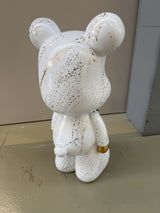 Deko Bär weiß-Gold, modern Figur Bär, Höhe ca. 48 cm